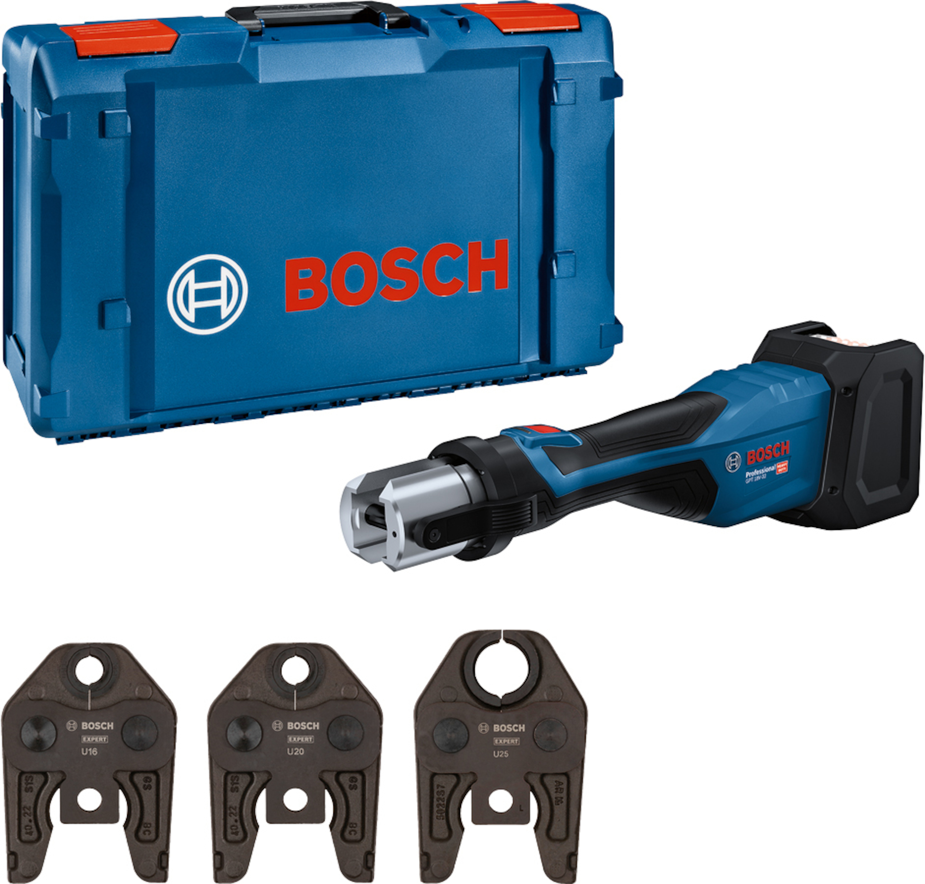 Sladdlös rörpressverktyg Bosch GPT 18V-32; 18 V (utan batteri och laddare)
