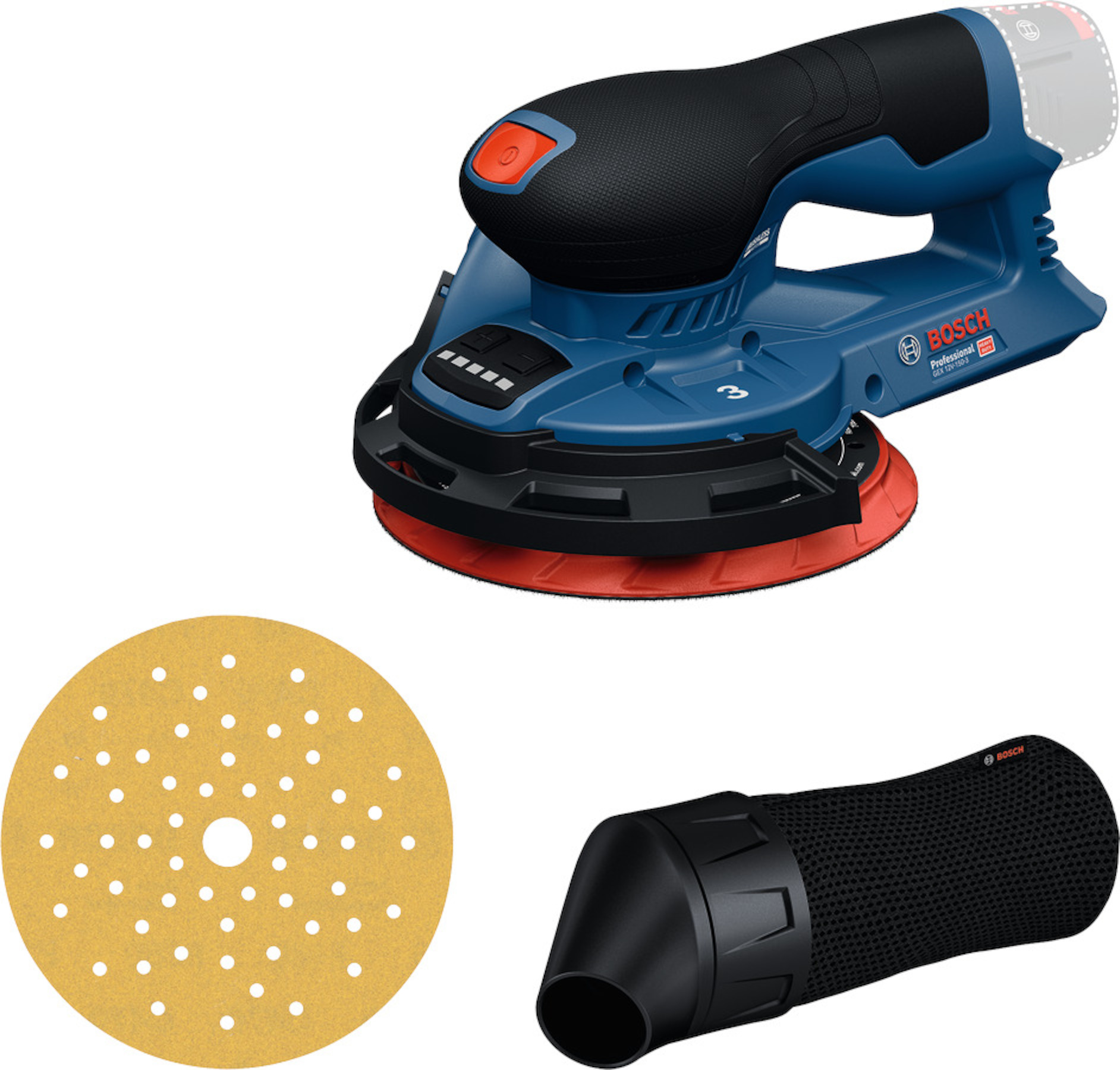 Excenterslip Bosch GEX 12V-150-3; 12 V; 150 mm (utan batteri och laddare)