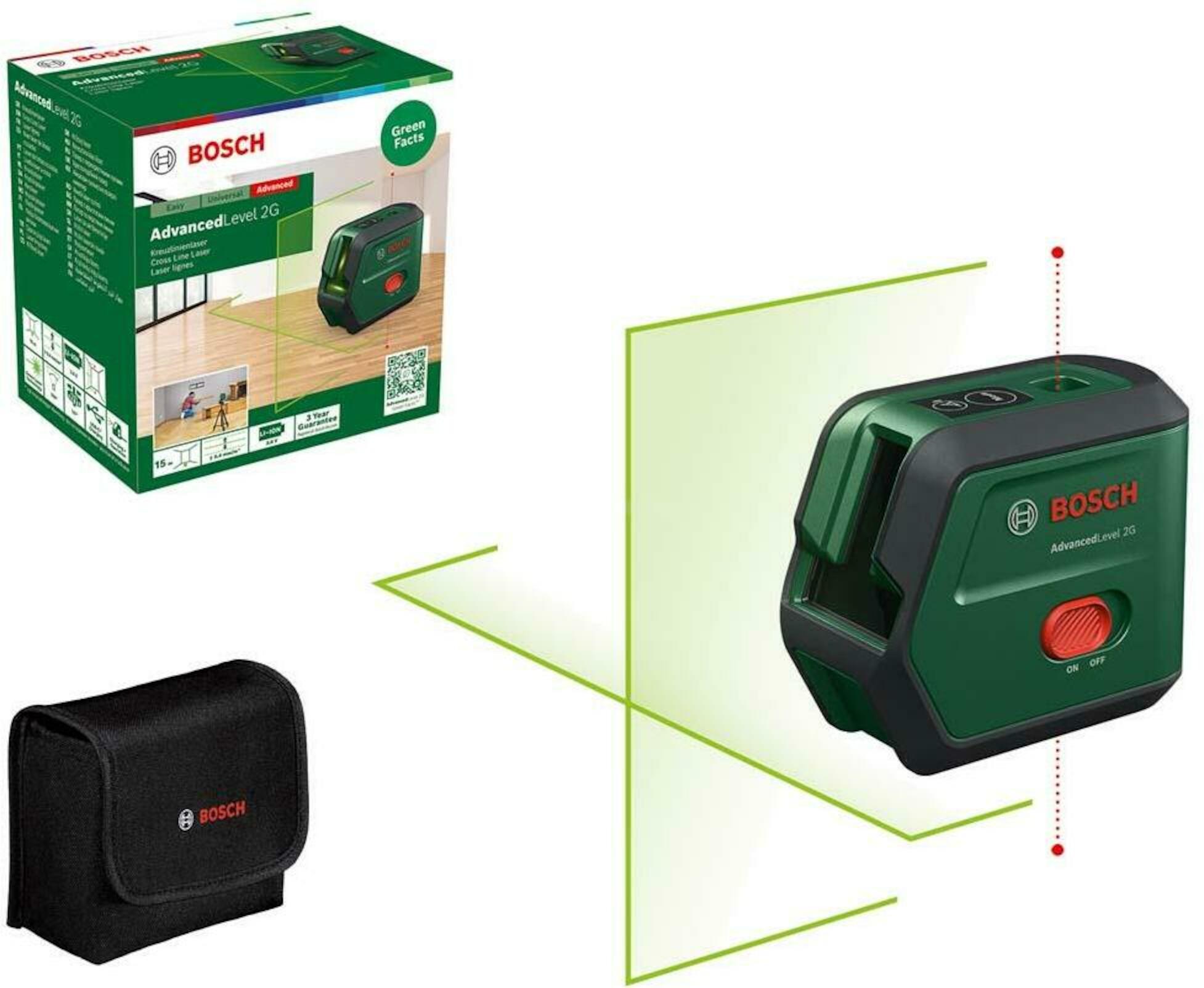Korslinjelaser Bosch AdvancedLevel 2G