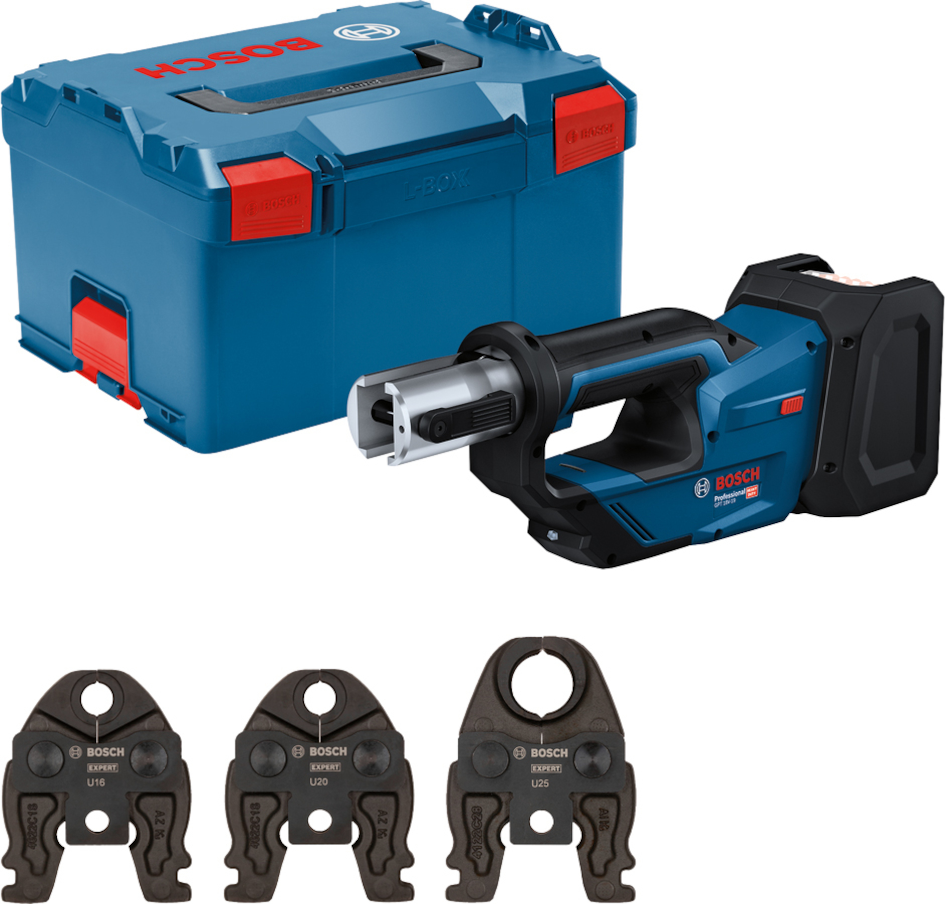 Sladdlös rörpressverktyg Bosch GPT 18V-19; 18 V (utan batteri och laddare)