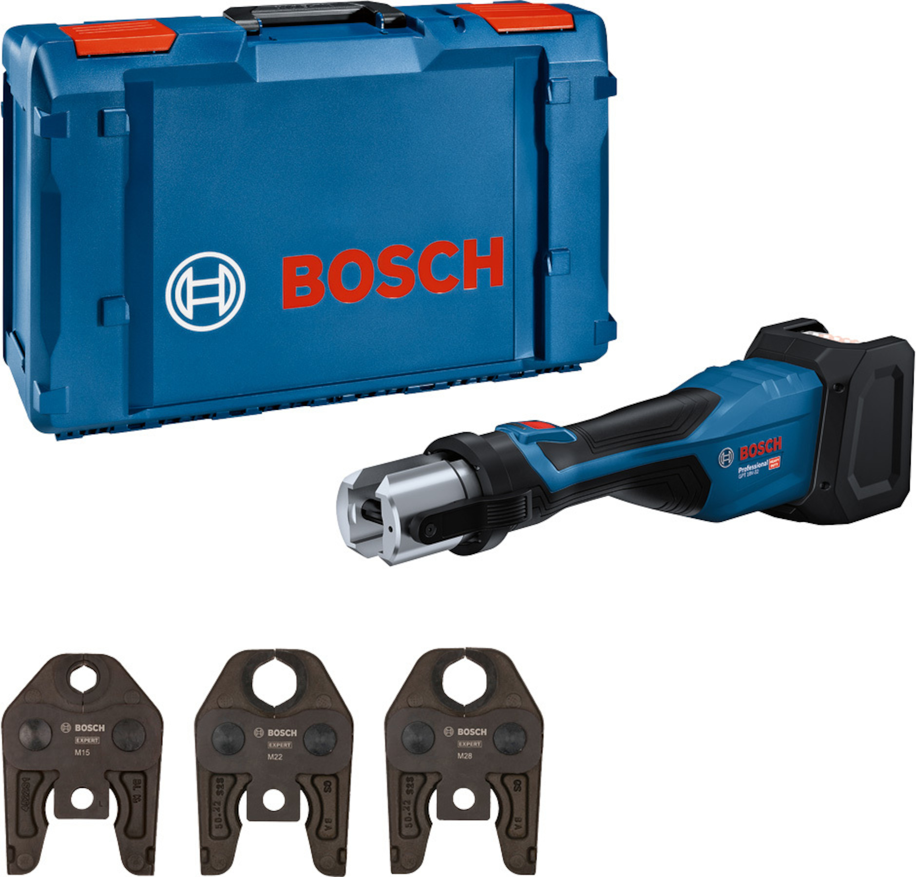 Sladdlös rörpressverktyg Bosch GPT 18V-32; 18 V (utan batteri och laddare)