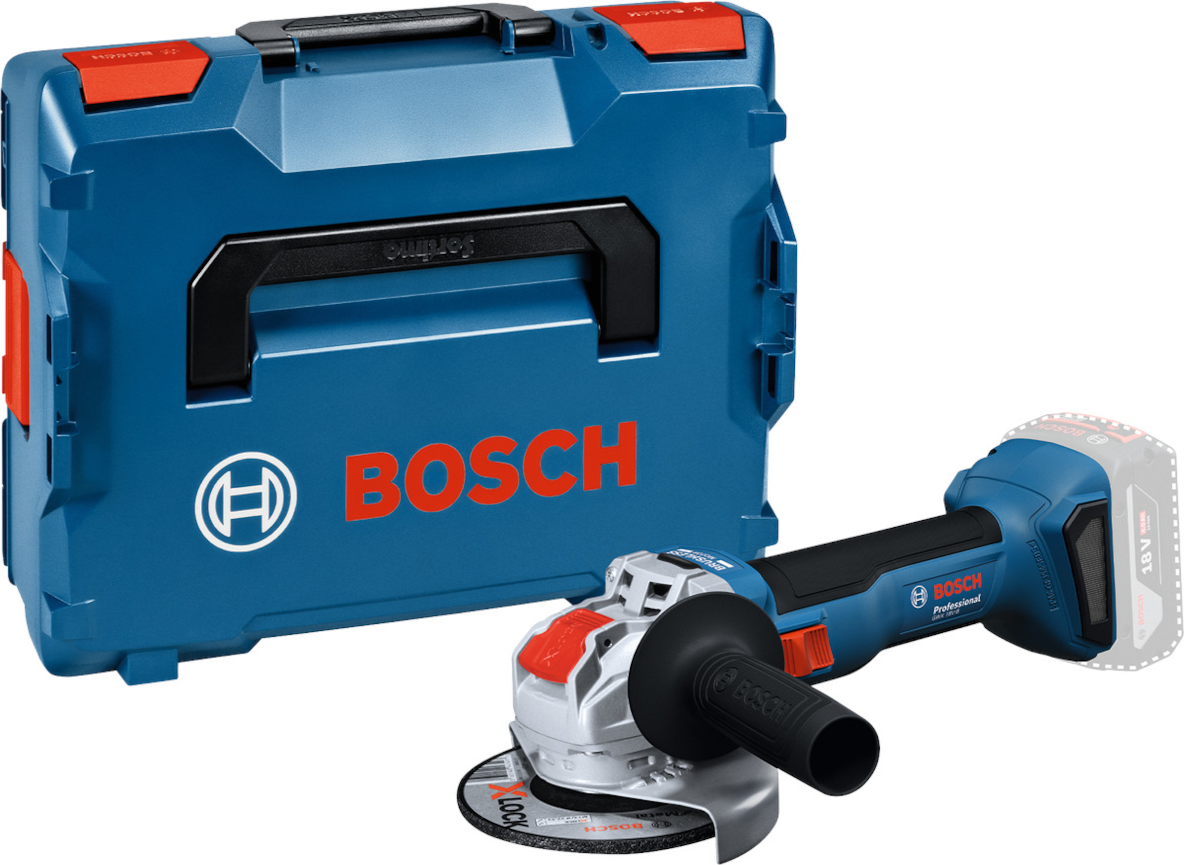 Vinkelslip Bosch GWX 18V-8 X-LOCK; 18 V; 125 mm (utan batteri och laddare)