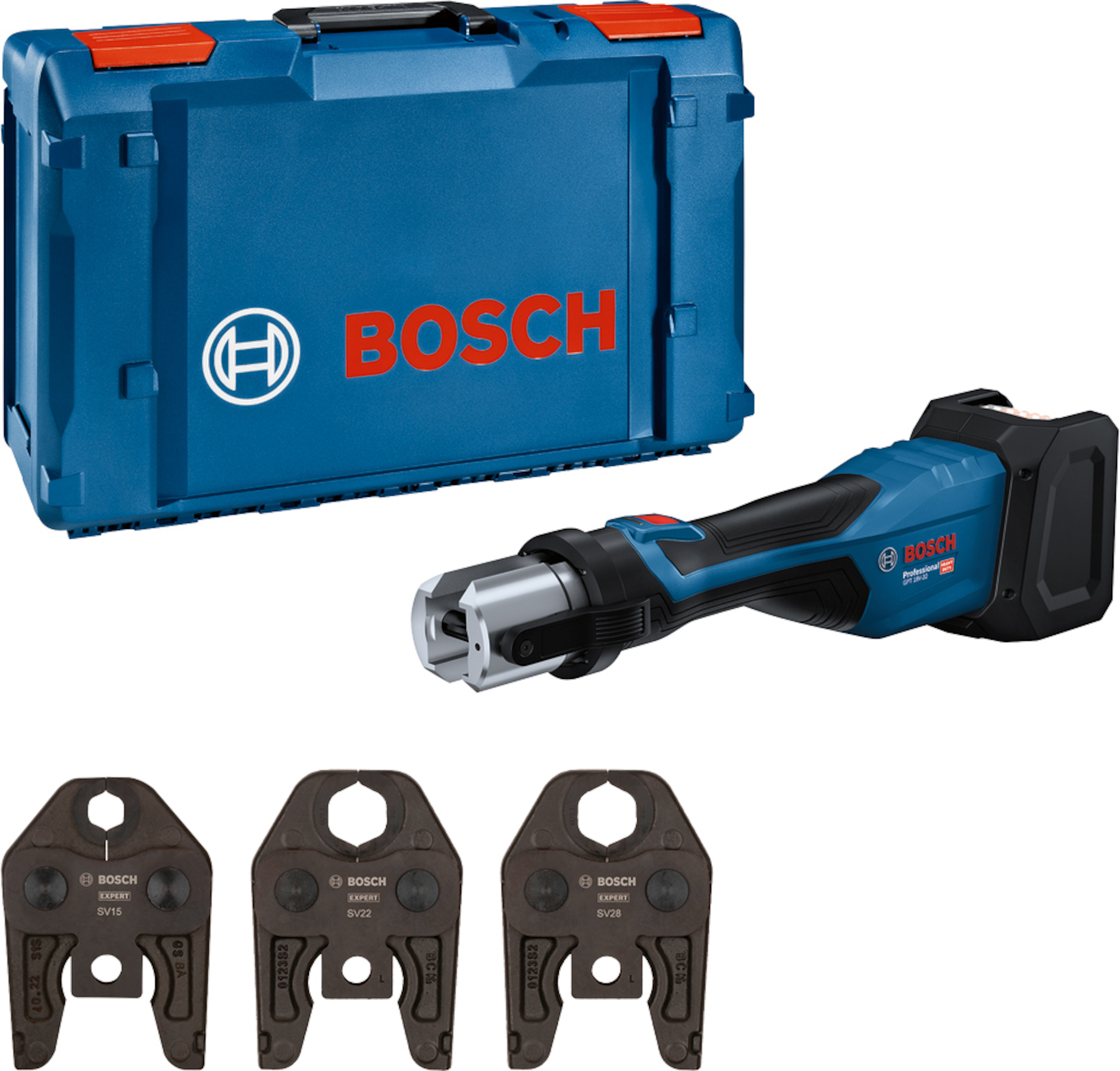 Sladdlös rörpressverktyg Bosch GPT 18V-32; 18 V (utan batteri och laddare)