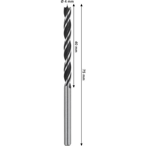 Borr för trä Bosch PRO; HSS; 4x43x75 mm