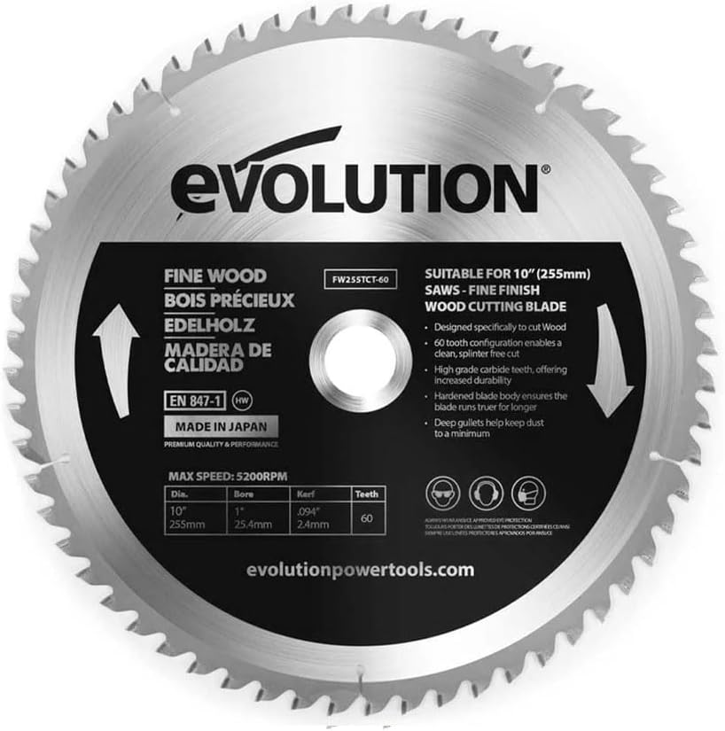 Sågklinga Evolution FW255TCT-60; 255 mm; Z60