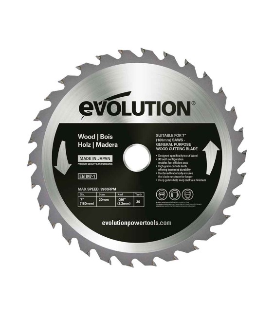 Sågklinga Evolution EVO-180-30-D; 180 mm; Z30