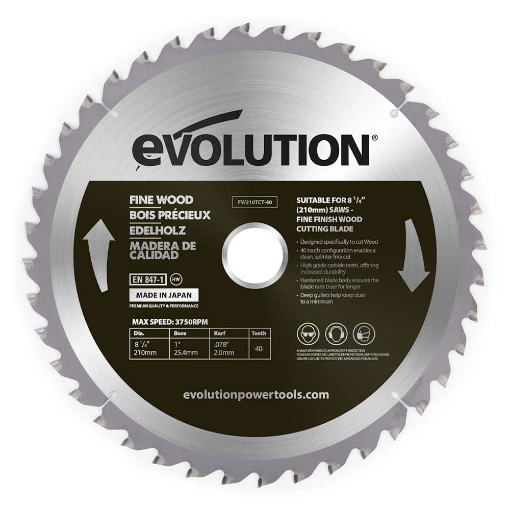 Sågklinga Evolution FW210TCT-40; 210 mm; Z40