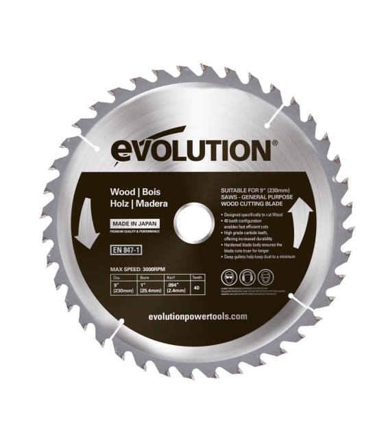 Sågklinga Evolution EVO-230-40-D; 230 mm; Z40