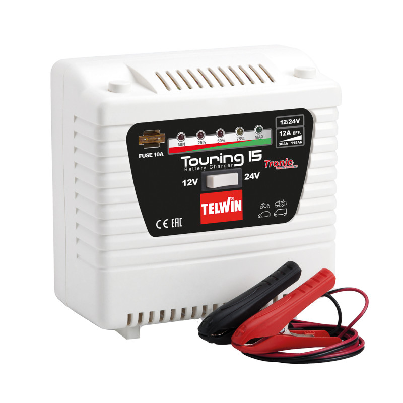 Batteriladdare för bilar Telwin Touring 15; 12-24 V