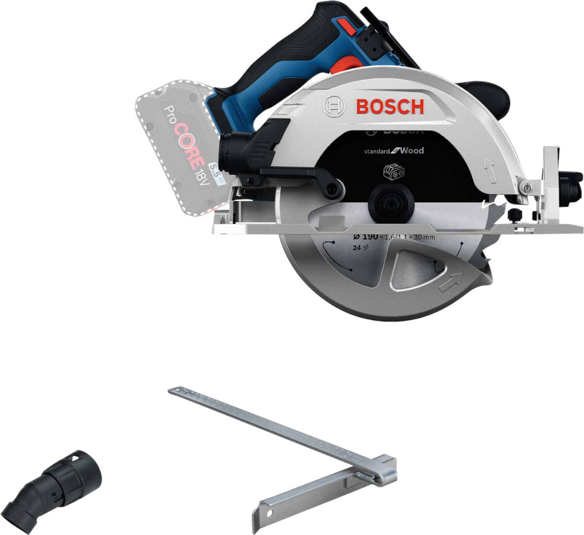 Batteridriven cirkelsåg Bosch PRO GKS 18V-68-2; 18 V (utan batteri och laddare)