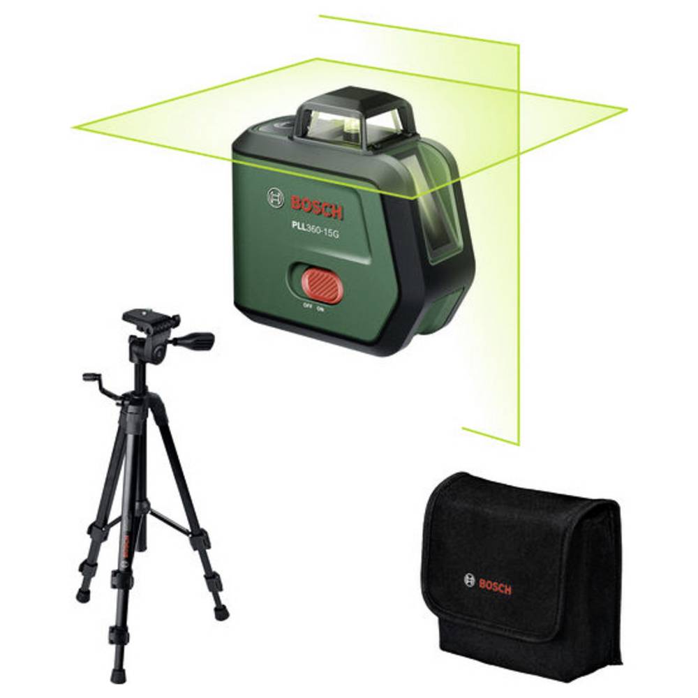 Korslinjelaser Bosch PLL360-15G; 3,6 V; grön