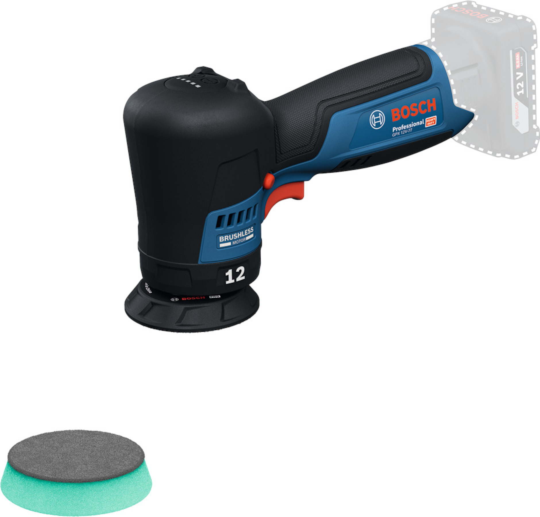 Polermaskin Bosch GPX 12V-77 (utan batteri och laddare)