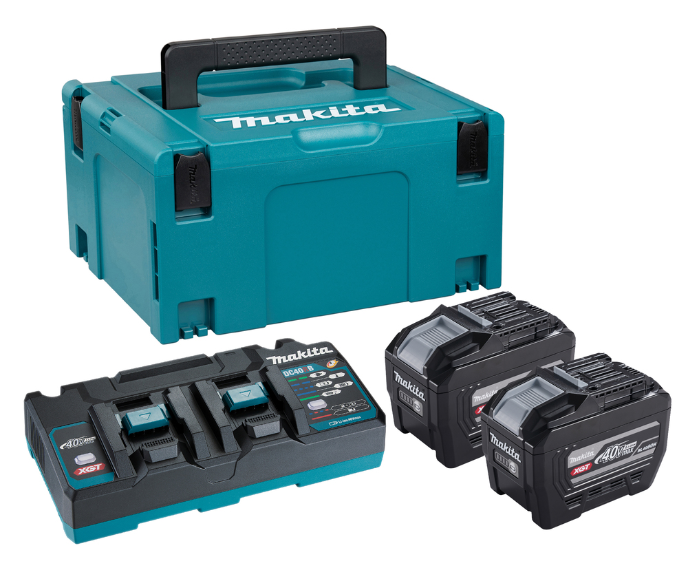 Batteri Makita XGT PSKGPE2J; 40 V; 2 st. + laddare DC40Rb