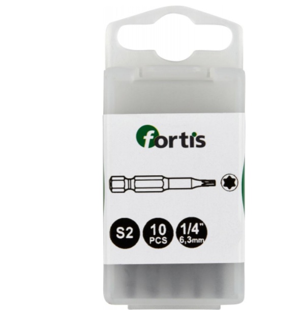 Bits spår Fortis 4317784728973; T10; 50 mm; 10 st.
