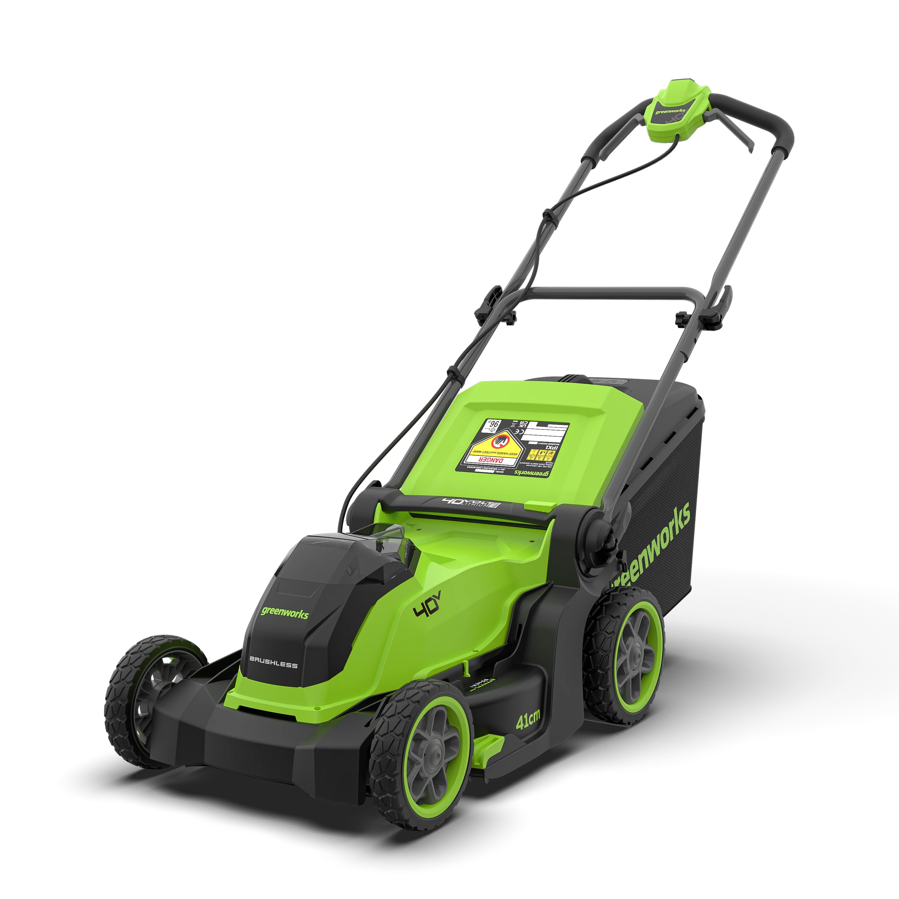Batteridriven gräsklippare Greenworks LM4104A1; 40 V; 41 cm; BL (utan batteri och...