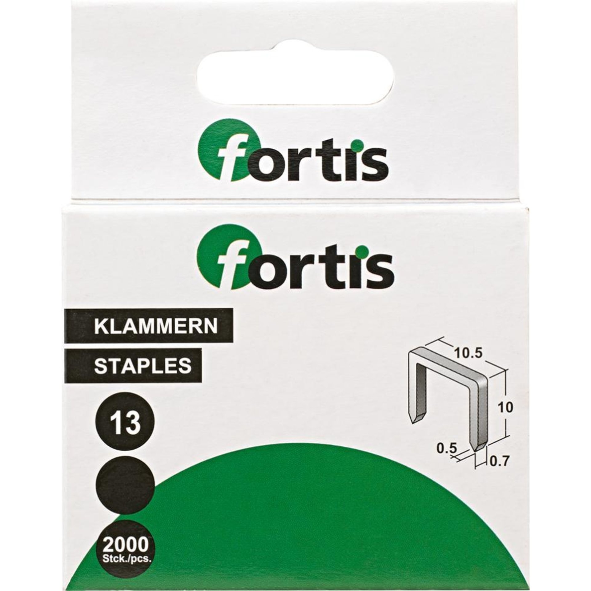 Häftklammer  Fortis 4317784703512; 10 mm; 2000 st.