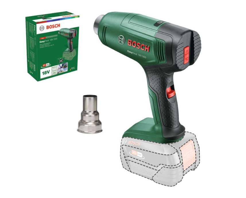Varmluftpistol Bosch EasyHeat 18V-500; 18 V (utan batteri och laddare)