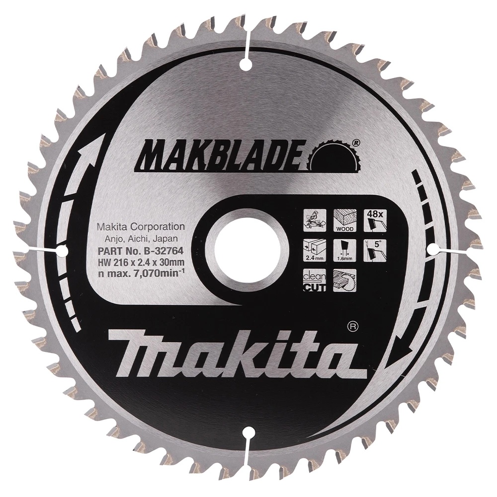 Sågklinga för trä Makita B-32764; 216x30 mm; Z48; 2,4 mm