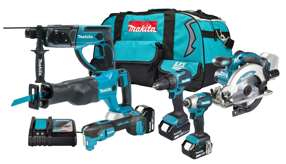 Verktygspaket Makita DLX6141TX1; 18 V; 3x5,0 Ah batt.
