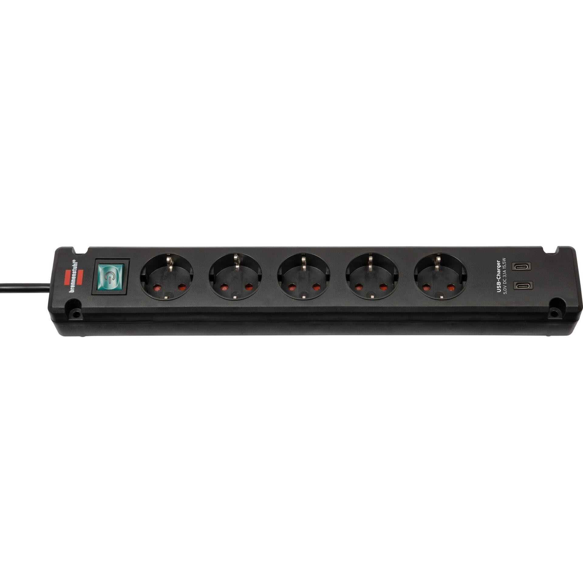 Förlängare Brennenstuhl 1150660415; 3 m; 3G1,5 mm²; 2x USB-C