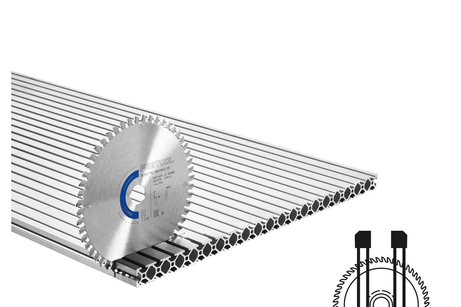 Sågklinga för aluminium Festool; 240x2,8x30,0 mm; TF80; -5°