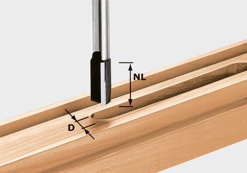 Notfräs med bottenskär Festool; 10 mm; 20/60 mm