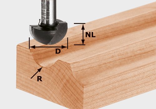 Hålkärlsfräs Festool 12,7/14/44 mm