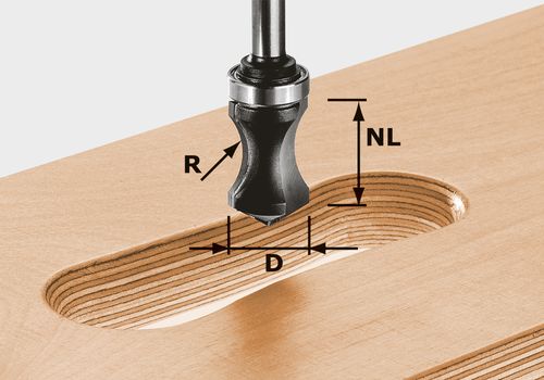 Kistgreppsfräs Festool&nbsp;16/32/68 mm med kullager