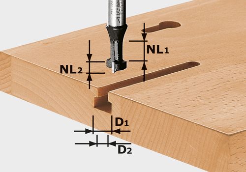 T-notfräs Festool 9/5/10,5/6 mm