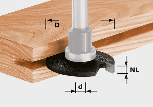 Skivnotfräs (utan frässpindel) Festool; 40 mm; 3 mm