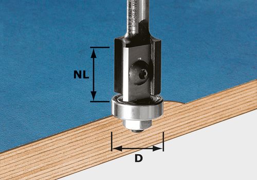 Kantfräs HW, vändskär Festool; 20/64 mm med kullager