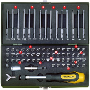 Hylsnyckelsats Proxxon 1/4'' 75 delar
