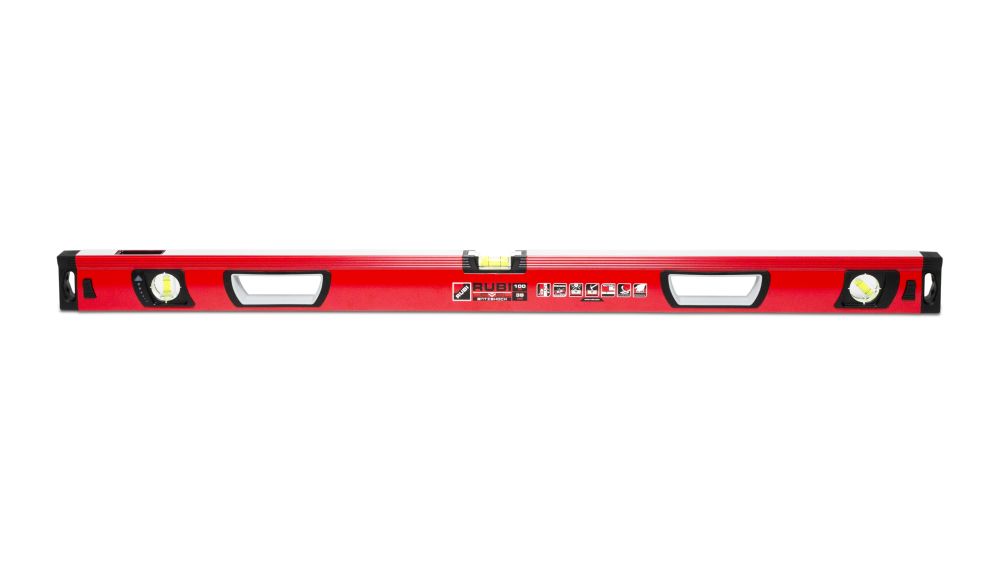 Vinkel-och lutningsmätare Rubi Level Antishock; 100 cm