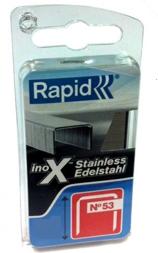 Häftklammer  Rapid; 11,4x12 mm; 1080 styck; typ 53; rostfritt stål