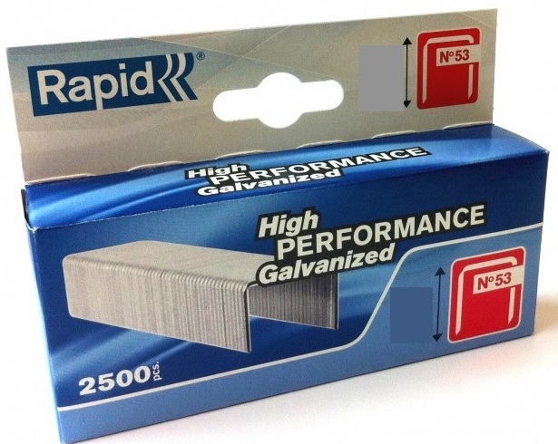 Häftklammer  Rapid; 11,4x12 mm; 2500 st.; typ 53