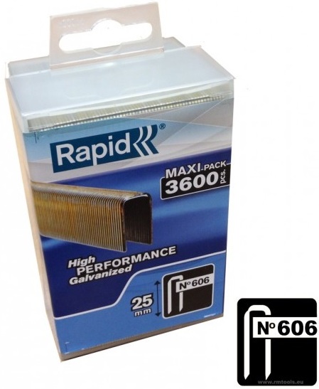 Häftklammer  Rapid; 6x25 mm; 3600 st.; typ 606