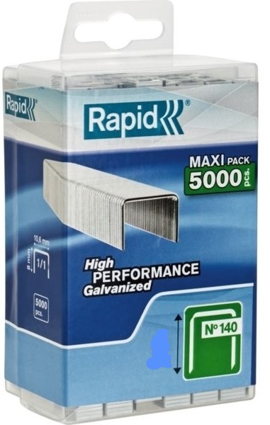 Häftklammer  Rapid; 10,6x14 mm; 5000 st.; typ 140
