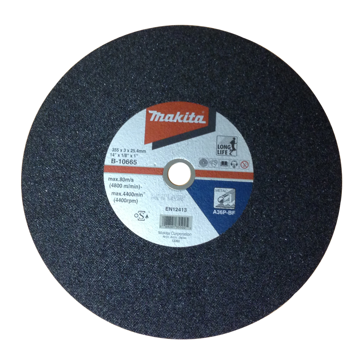 Kapskiva Makita B-10665-5; 355x3 mm; 5 styck; för metall