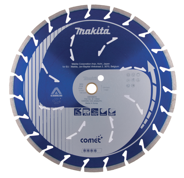 Diamantkapskiva Makita Comet Rapid; 350 mm
