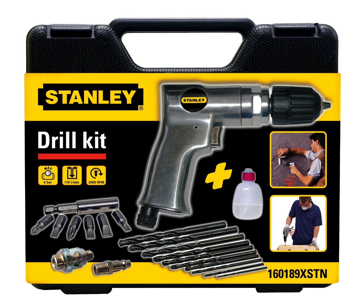 Tryckluftsdriven borrmaskin Stanley 160189XSTN