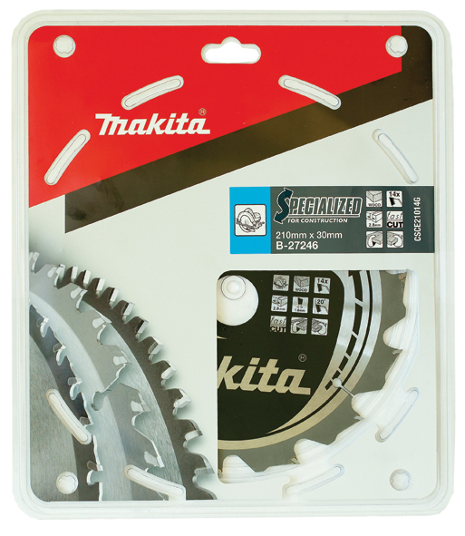 Sågklinga för trä Makita; 210x2,8x30,0 mm; Z14; 20°