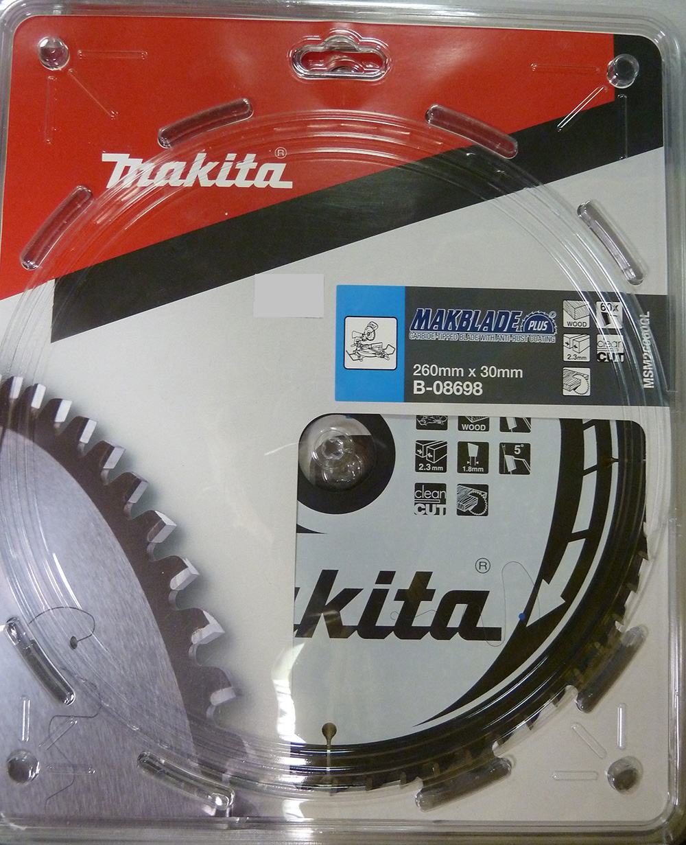 Sågklinga för trä Makita; 260x2,3x30,0 mm; Z60; 5°