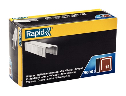 Häftklammer  Rapid; 12,95x12 mm; 5000 st.; typ 12
