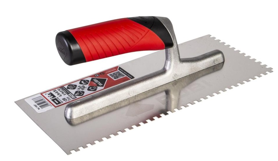 Kammar för kakellim Rubi Rubiflex INOX; 4,5x4,5 mm; 28 cm