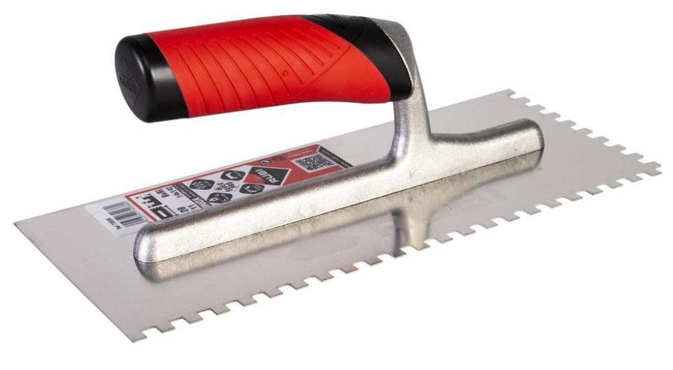 Kammar för kakellim Rubi Rubiflex INOX; 6x6 mm; 28 cm