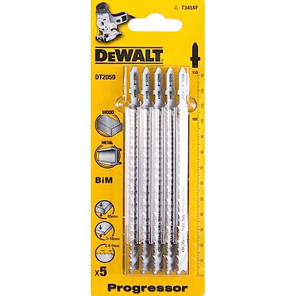 Sticksågsblad DeWalt T345XF; 5 st.