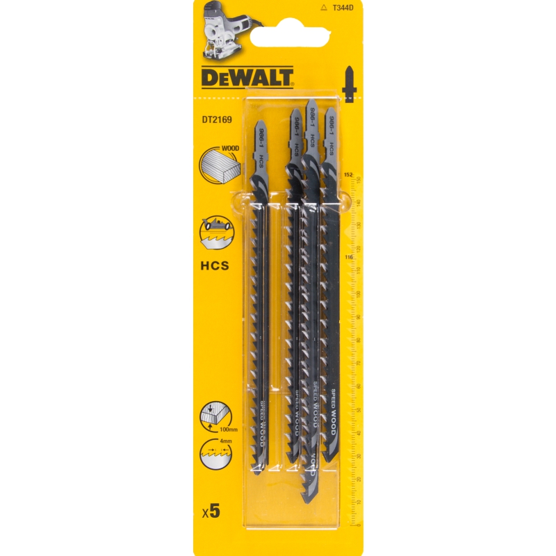 Sticksågsblad DeWalt T344; 5 st.