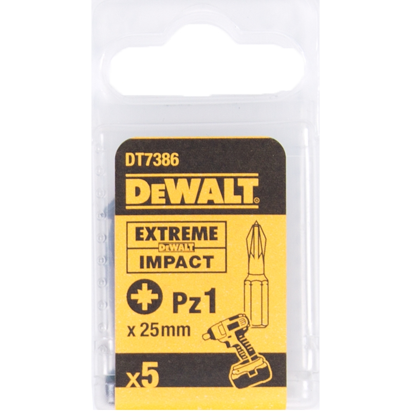 Bits spår DeWalt; PZ1; 5 st.