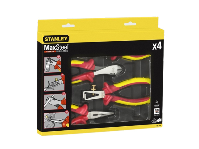 Tångset Stanley MaxSteel VDE; 4 st.