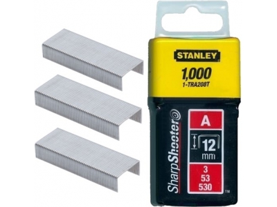 Häftklammer  Stanley; 11,3x12 mm; 1000 st.; typ A; galvaniserat